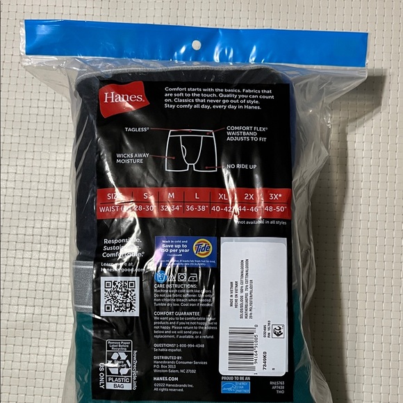 New 10 Tagless Hanes Men's Boxer Briefs Multiple colors Size Small - Picture 6 of 8